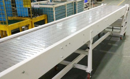 客戶推薦不銹鋼鏈板輸送機廠家，不銹鋼板鏈輸送線，鍍鋅鏈板輸送機